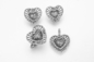 Heart Pendant 925 Sterling Silver Persewaan Gelang Earrings Cincin Kalung Wanita Perhiasan Set