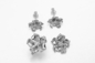 Heart Pendant 925 Sterling Silver Persewaan Gelang Earrings Cincin Kalung Wanita Perhiasan Set