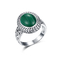 925 Sterling Silver Malachite Ring Round Shaped Malachite Wedding Rings Untuk Wanita